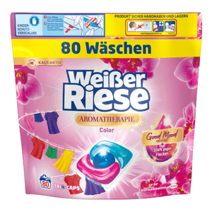 Weisser Riese Color Trio Caps Aromatherapie prací kapsle na barevné prádlo 80ks